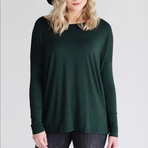 Dark green long sleeve piko